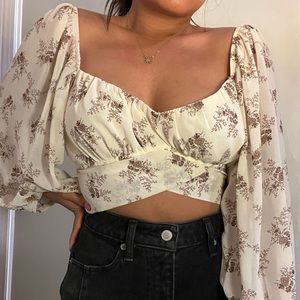 Tunnel-sleeve Cropped Top